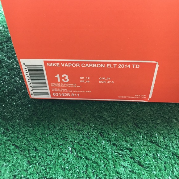 NEW NIKE VAPOR CARBON ELITE 2014 ORANGE / BLACK main image 5